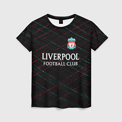 Футболка женская Liverpool ливерпуль чёрточки, цвет: 3D-принт