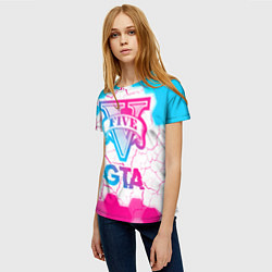 Футболка женская GTA Neon Gradient, цвет: 3D-принт — фото 2