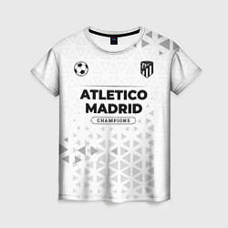 Футболка женская Atletico Madrid Champions Униформа, цвет: 3D-принт