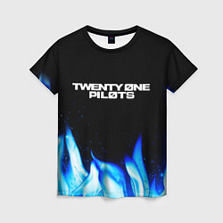 Футболка женская Twenty One Pilots Blue Fire, цвет: 3D-принт