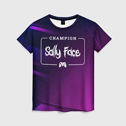 Футболка женская Sally Face Gaming Champion: рамка с лого и джойсти, цвет: 3D-принт