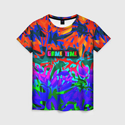 Женская футболка Game time Абстрактный пятнистый узор