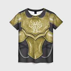 Женская футболка Доспех рыцаря Золотого дракона