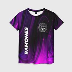 Футболка женская Ramones Violet Plasma, цвет: 3D-принт
