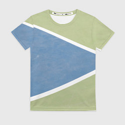 Женская футболка Абстрактная геометрическая компиляция - Зелёный