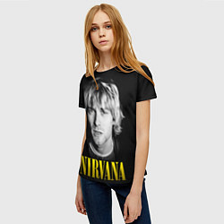 Футболка женская Nirvana - Kurt Donald Cobain, цвет: 3D-принт — фото 2