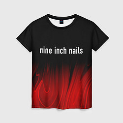 Футболка женская Nine Inch Nails Red Plasma, цвет: 3D-принт