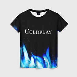 Женская футболка Coldplay Blue Fire