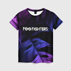Футболка женская Foo Fighters neon monstera, цвет: 3D-принт