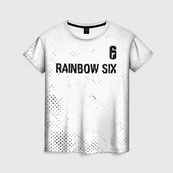 Футболка женская Rainbow Six glitch на светлом фоне: символ сверху, цвет: 3D-принт