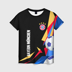 Футболка женская Bayern munchen Sport - цветные геометрии, цвет: 3D-принт