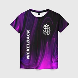 Футболка женская Nickelback violet plasma, цвет: 3D-принт