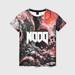 Женская футболка Mood in doom style 2