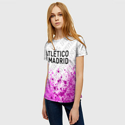 Футболка женская Atletico Madrid pro football: символ сверху, цвет: 3D-принт — фото 2