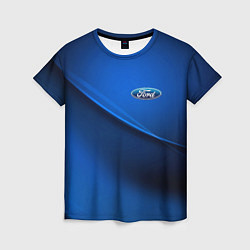 Футболка женская Ford - синяя абстракция, цвет: 3D-принт