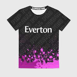 Футболка женская Everton pro football: символ сверху, цвет: 3D-принт