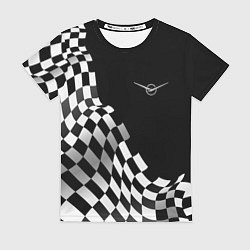 Футболка женская UAZ racing flag, цвет: 3D-принт