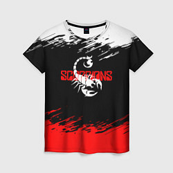 Футболка женская Scorpions - краска, цвет: 3D-принт