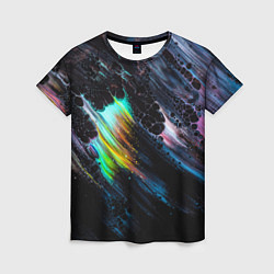 Женская футболка Радужное северное сияние
