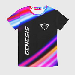 Футболка женская Genesis speed lights, цвет: 3D-принт