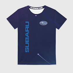 Футболка женская Subaru Абстракция, цвет: 3D-принт