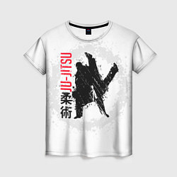 Футболка женская Jiu jitsu splashes logo, цвет: 3D-принт