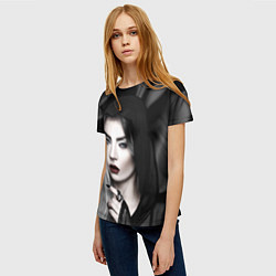 Футболка женская Готическая девушка, цвет: 3D-принт — фото 2