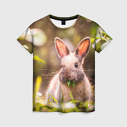 Женская футболка Милый кролик
