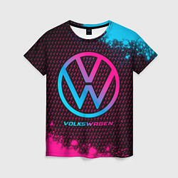 Футболка женская Volkswagen - neon gradient, цвет: 3D-принт