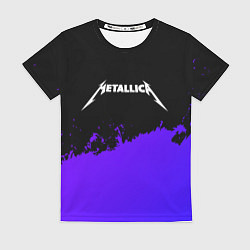 Футболка женская Metallica purple grunge, цвет: 3D-принт