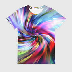 Футболка женская Радужная спираль, цвет: 3D-принт