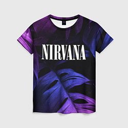 Женская футболка Nirvana neon monstera