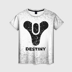 Футболка женская Destiny с потертостями на светлом фоне, цвет: 3D-принт