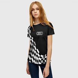 Футболка женская Audi racing flag, цвет: 3D-принт — фото 2
