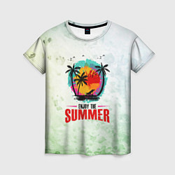 Женская футболка Солнце- пальмы