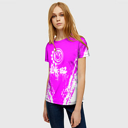 Футболка женская Blink 182 краска, цвет: 3D-принт — фото 2