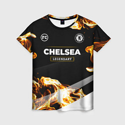 Женская футболка Chelsea legendary sport fire
