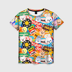 Женская футболка Skzoo stickers characters