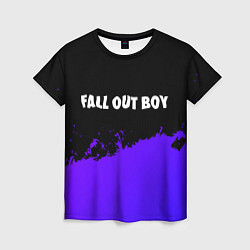 Женская футболка Fall Out Boy purple grunge