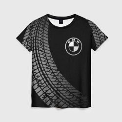 Футболка женская BMW tire tracks, цвет: 3D-принт