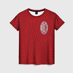 Футболка женская AC Milan отпечатки, цвет: 3D-принт