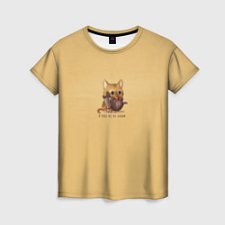 Футболка женская Броненосец я тебе не по зубам, цвет: 3D-принт