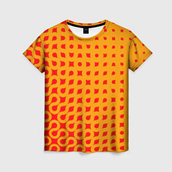 Футболка женская Оранжевая абстракция, цвет: 3D-принт