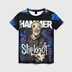 Футболка женская Slipknot hammer blue, цвет: 3D-принт