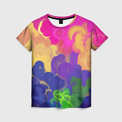 Женская футболка Разноцветный дым