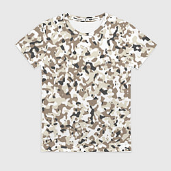 Футболка женская Камуфляж зима мелкий, цвет: 3D-принт