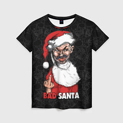 Женская футболка Fuck you, bad Santa