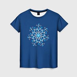 Женская футболка Абстракция снежинка