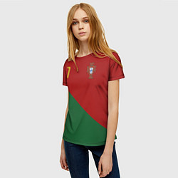 Футболка женская Роналду сборная Португалии, цвет: 3D-принт — фото 2