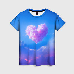 Женская футболка Облако в форме сердца
